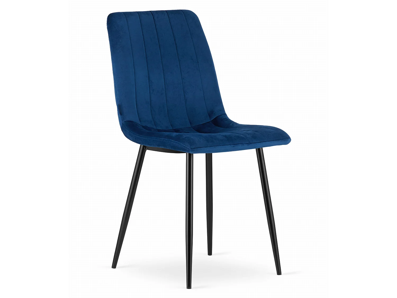Chaise de salle à manger et cuisine LAVA en velours bleu marine x 2 90x43x51 cm