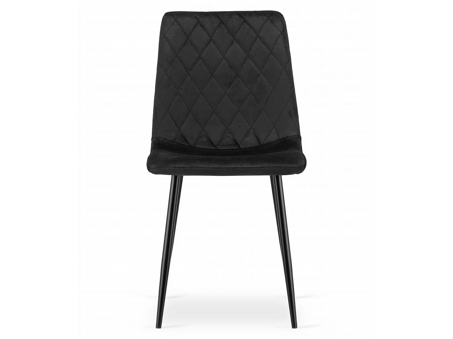 Eetkamerstoel met fluwelen zitting zwart TURIN 44,5x53x88,5 cm
