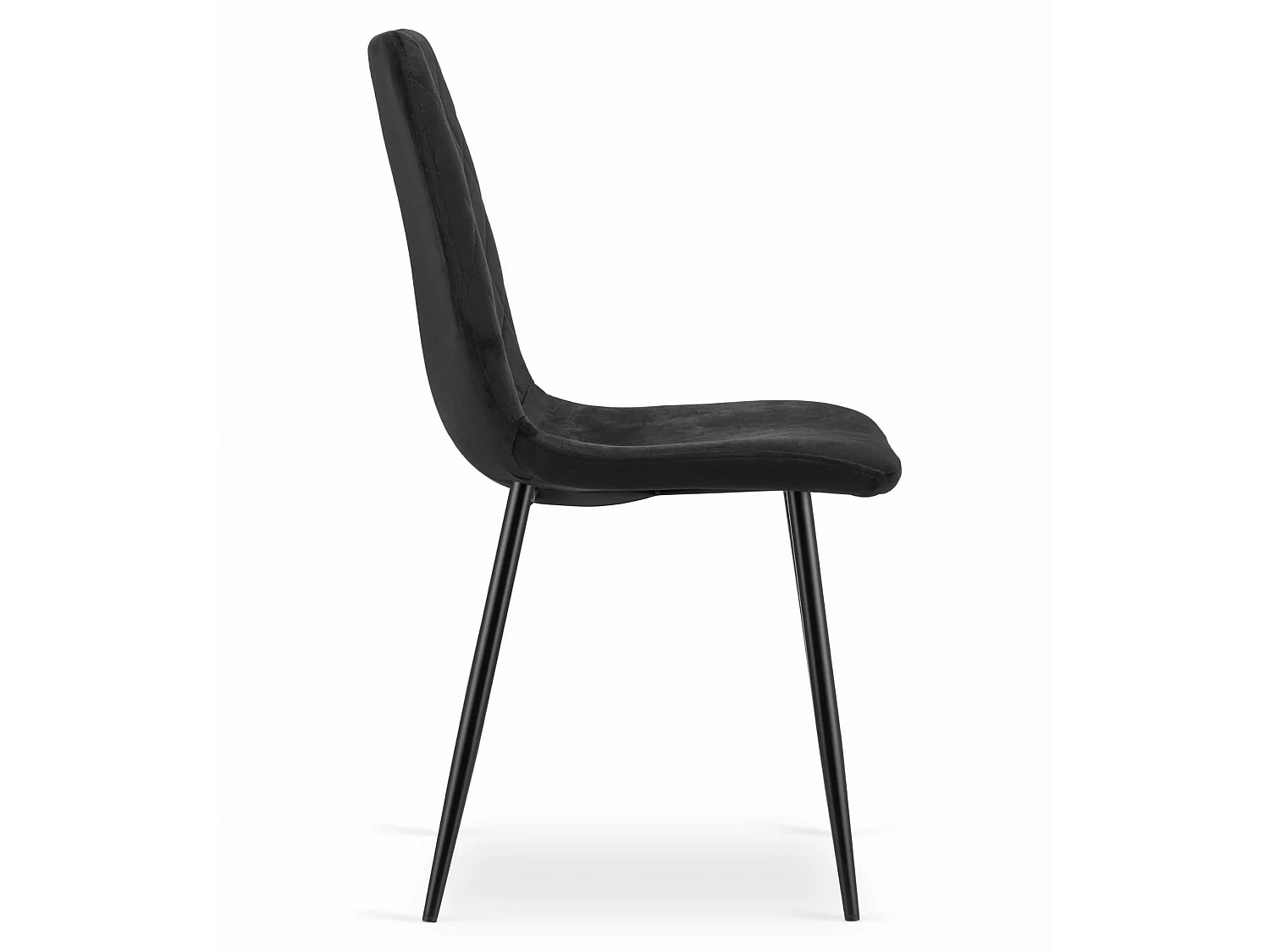 Eetkamerstoel met fluwelen zitting zwart TURIN 44,5x53x88,5 cm