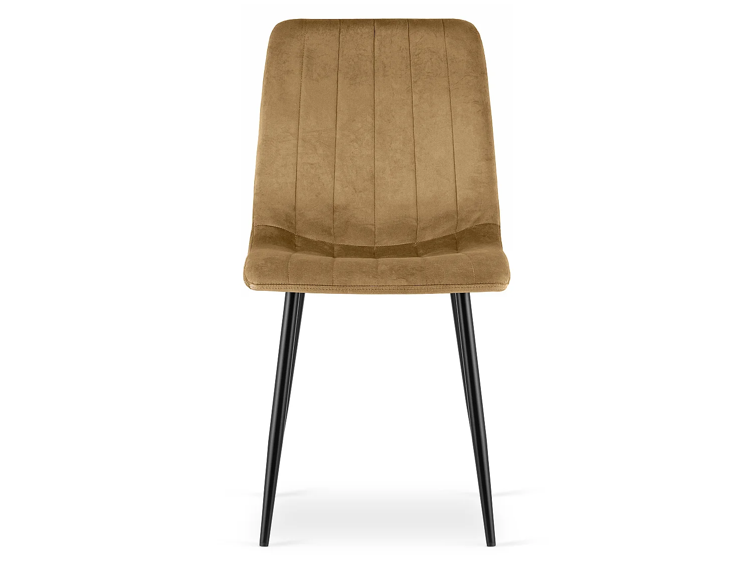 Eetkamerstoel LAVA fluweel bruin zwarte poten 87x44x40 cm