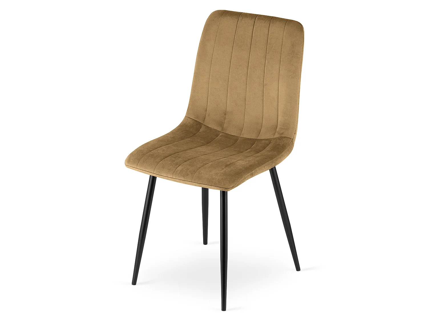 Eetkamerstoel LAVA fluweel bruin zwarte poten 87x44x40 cm