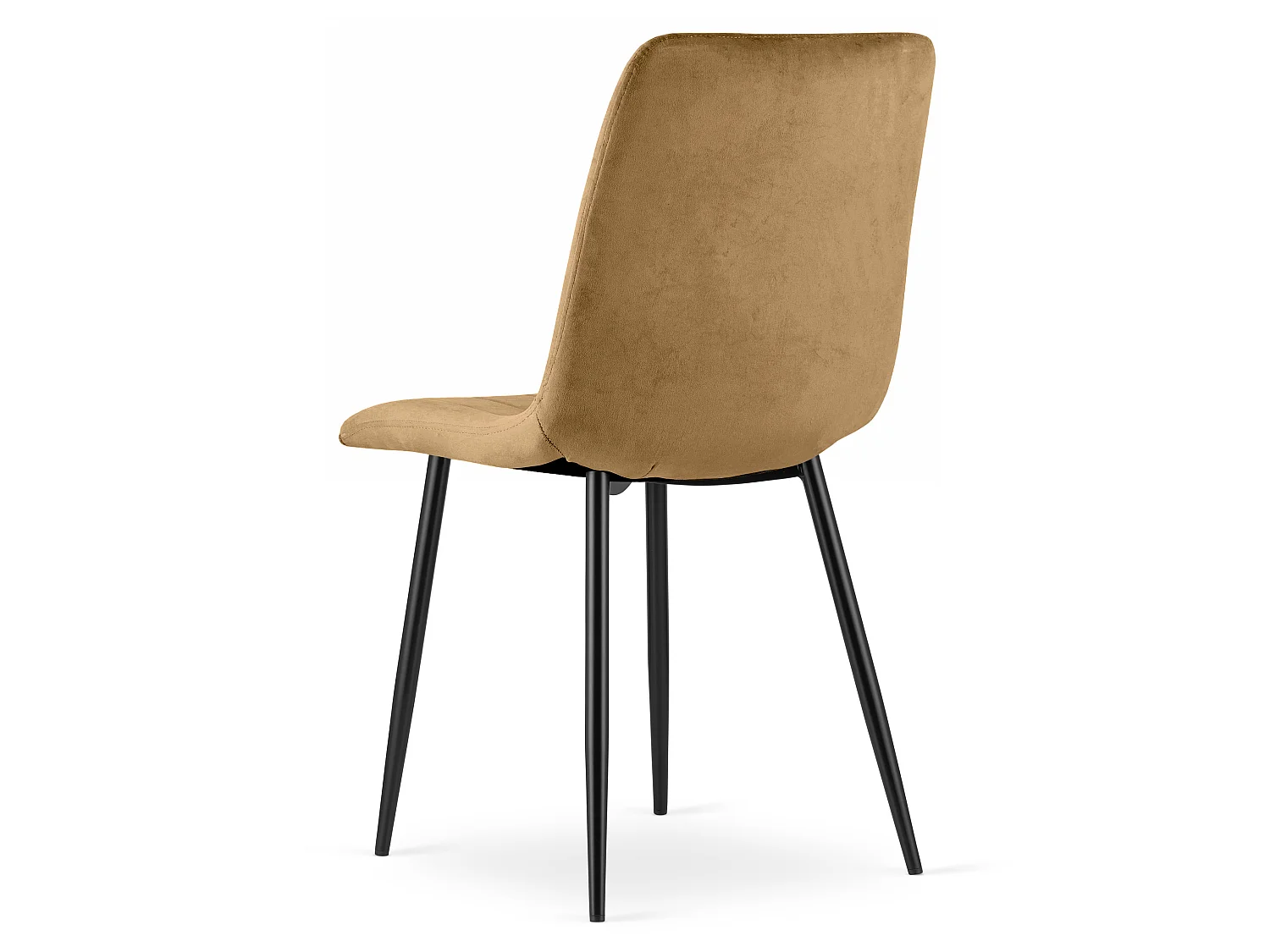 Eetkamerstoel LAVA fluweel bruin zwarte poten 87x44x40 cm