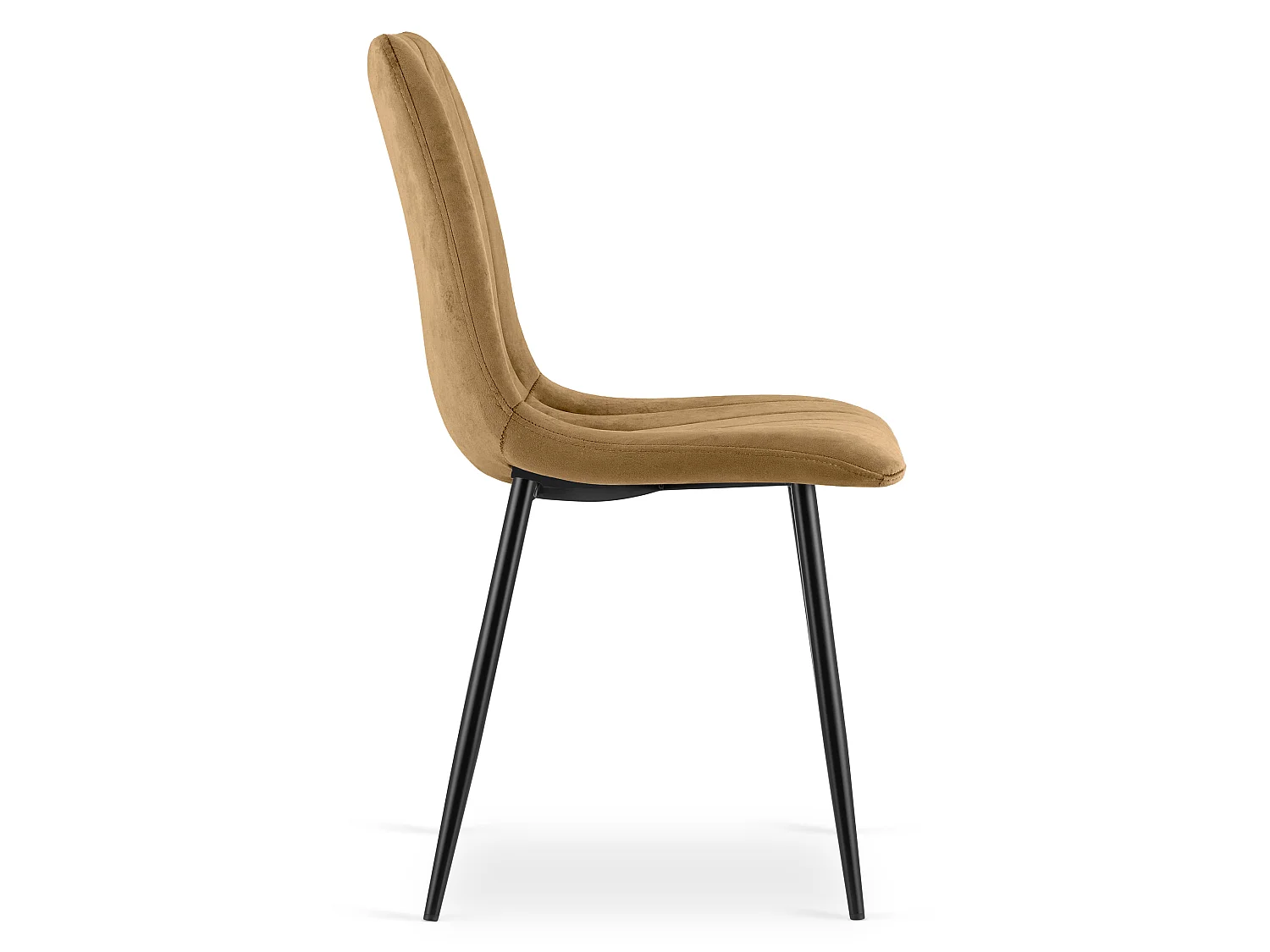 Eetkamerstoel LAVA fluweel bruin zwarte poten 87x44x40 cm