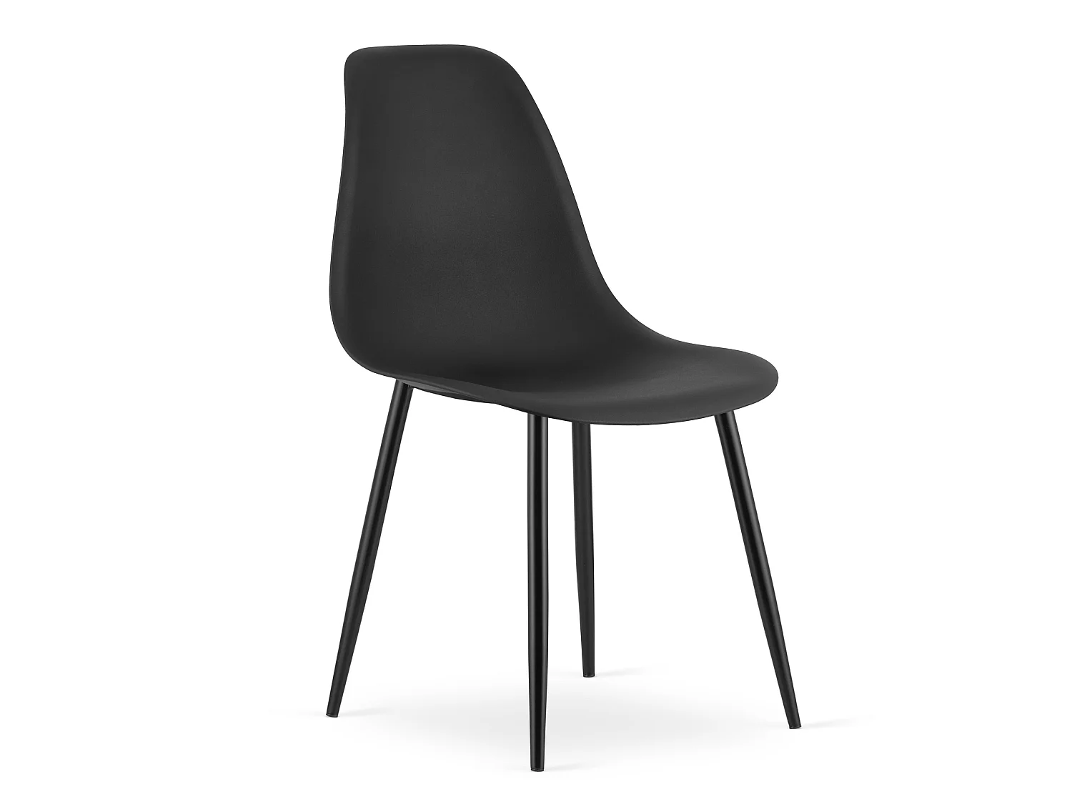 WAT eetkamerstoel modern polypropyleen zwart 84x46x51 cm x 3