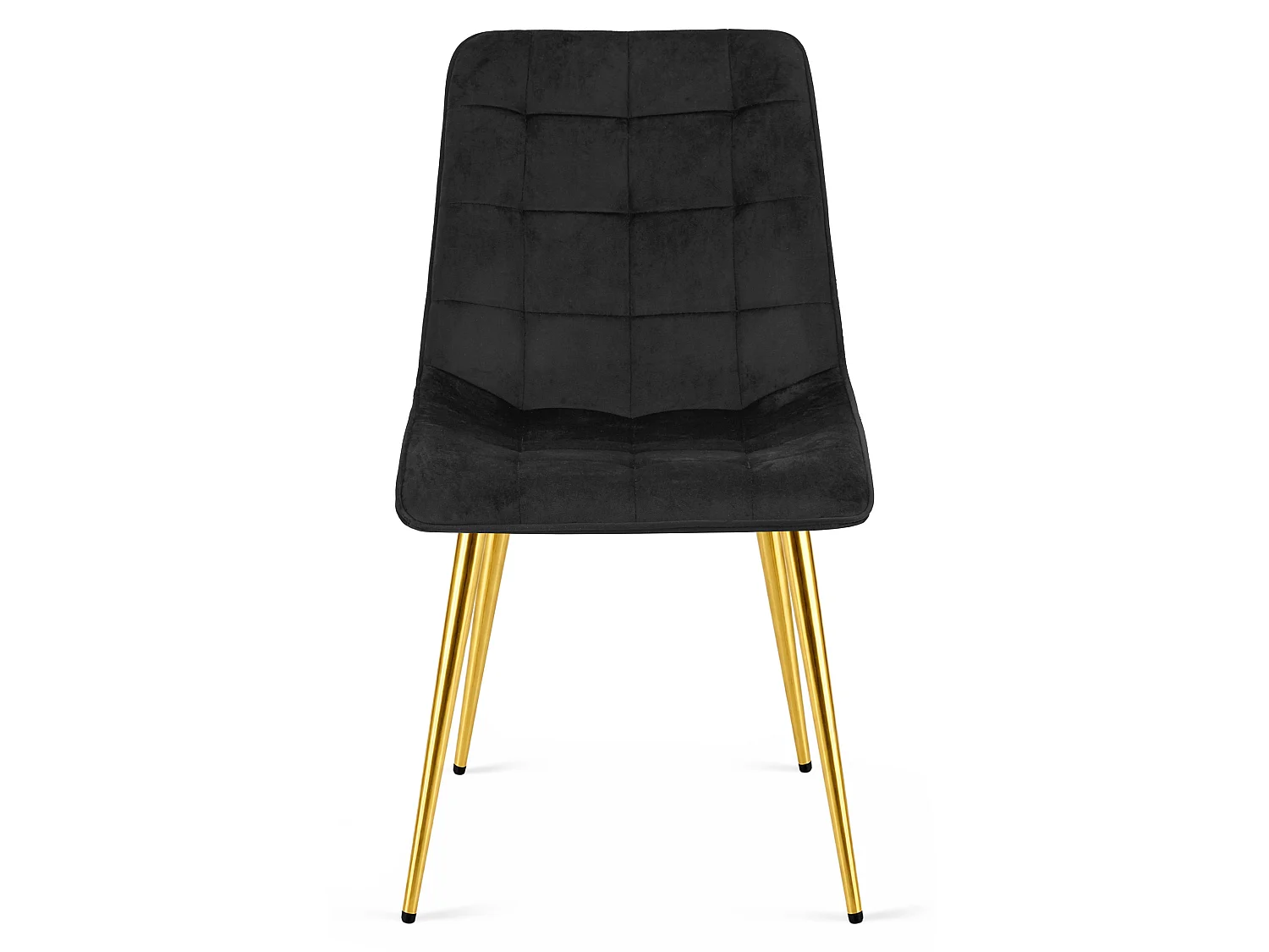 Esszimmerstuhl SPLIT Samt schwarz goldene Beine 49x60x88 cm