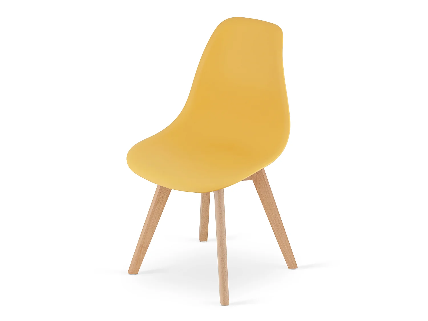 Chaise de salle à manger et cuisine KITO ergonomique polypropylène moutarde 80 cm