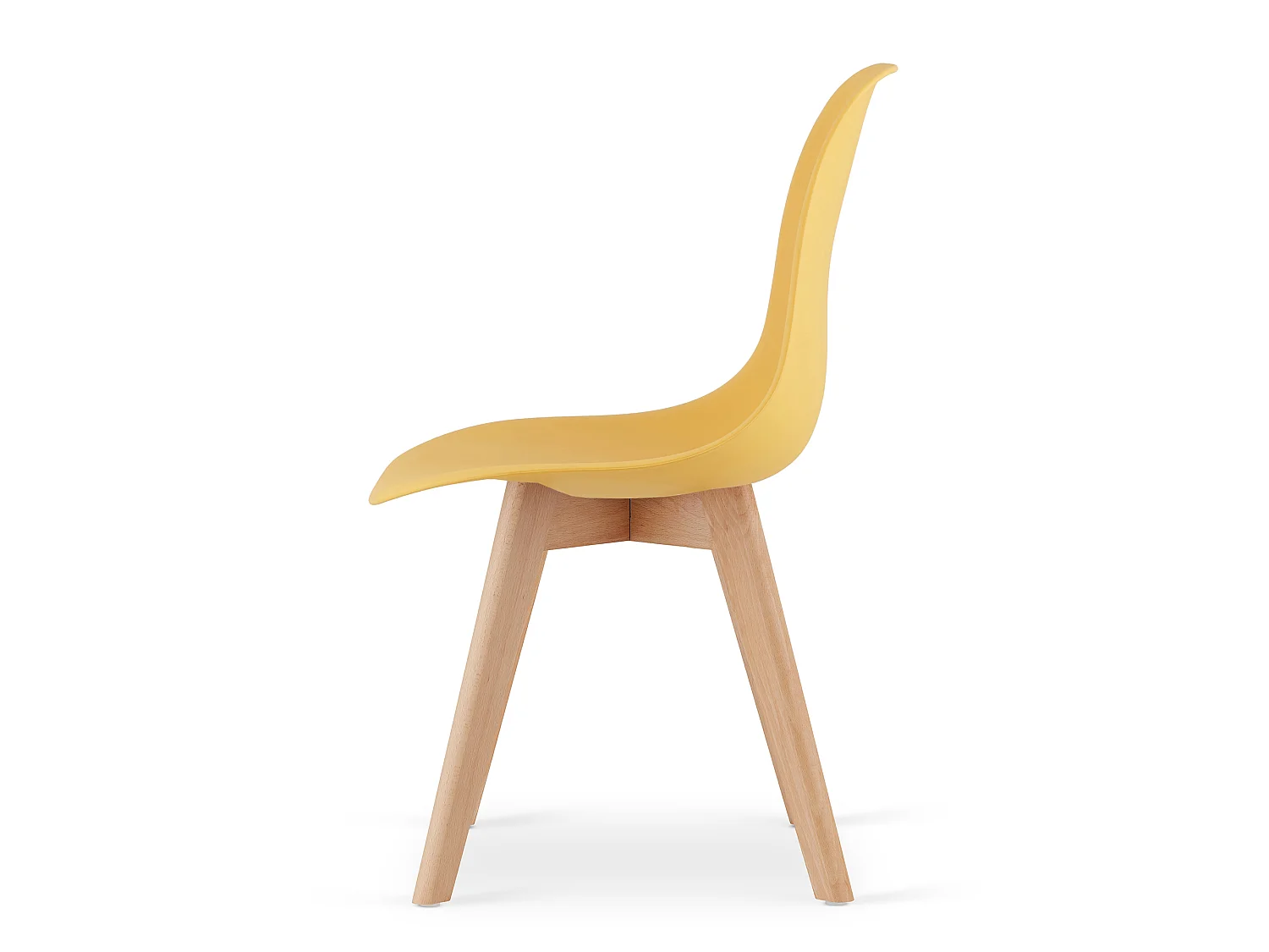 Chaise de salle à manger et cuisine KITO ergonomique polypropylène moutarde 80 cm
