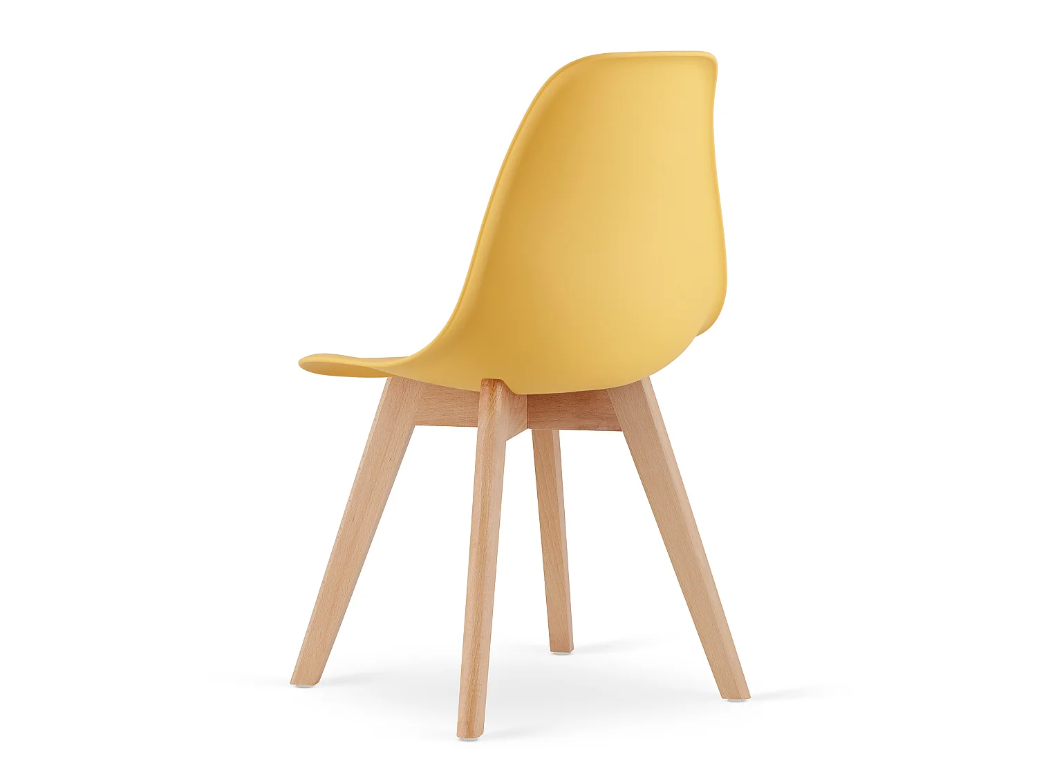 Chaise de salle à manger et cuisine KITO ergonomique polypropylène moutarde 80 cm