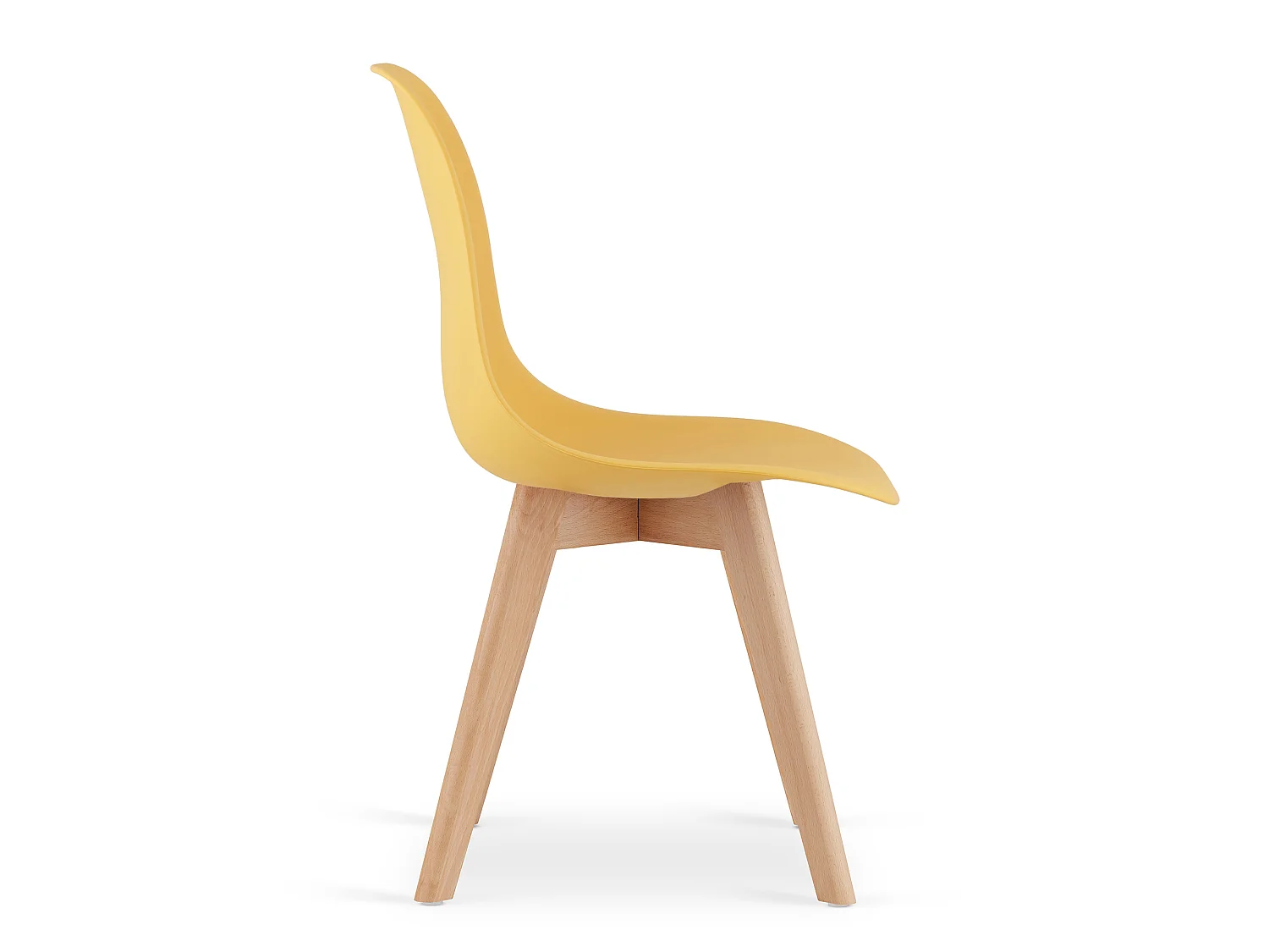 Chaise de salle à manger et cuisine KITO ergonomique polypropylène moutarde 80 cm