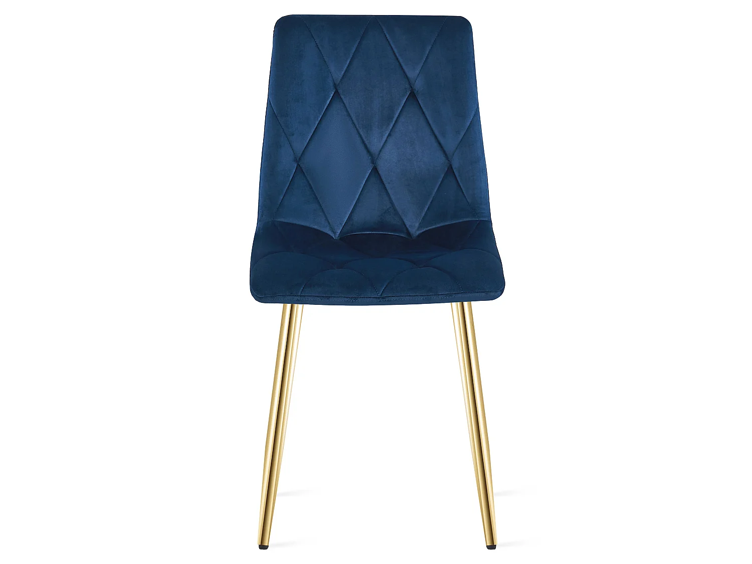 Eetkamerstoel LIBRA fluweel donkerblauw goud 45x54x86,5 cm