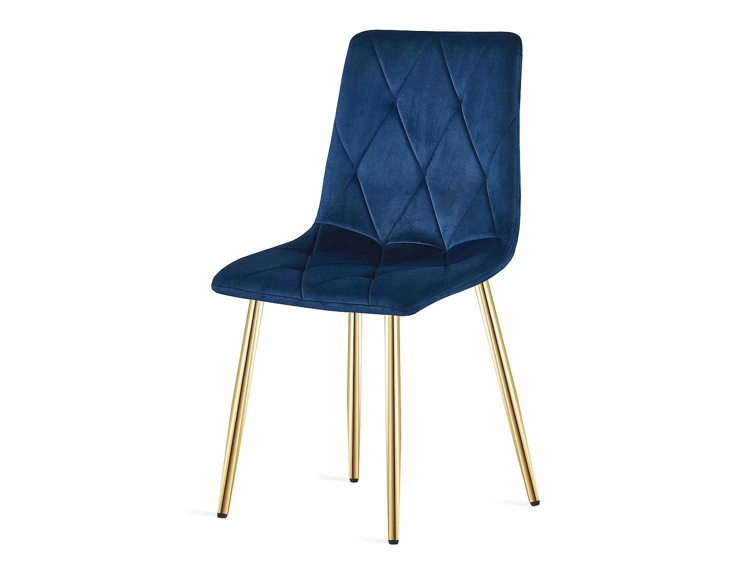 Eetkamerstoel LIBRA fluweel donkerblauw goud 45x54x86,5 cm