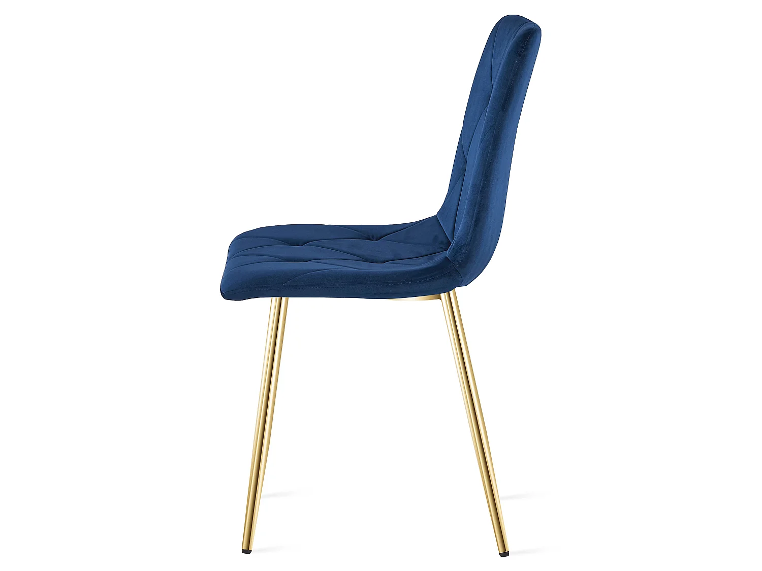 Eetkamerstoel LIBRA fluweel donkerblauw goud 45x54x86,5 cm