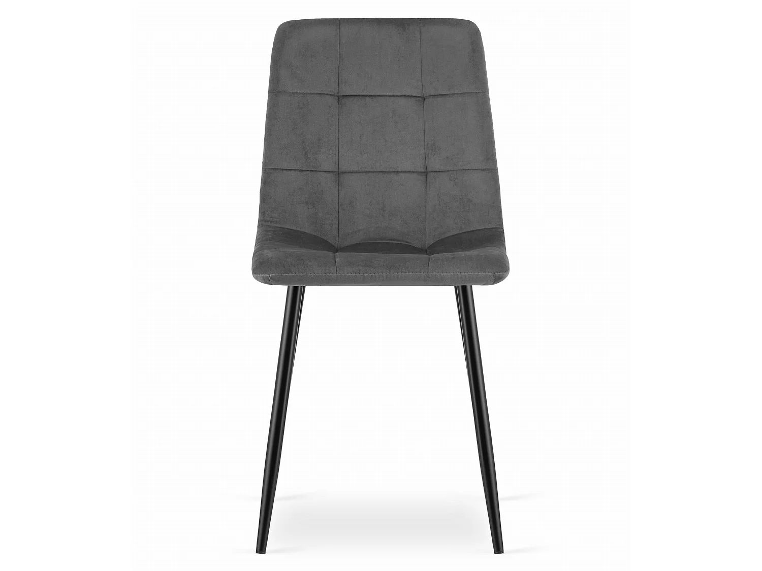 Eetkamerstoel KARA ergonomisch fluweel donkergrijs 87x44,5x50,5 cm