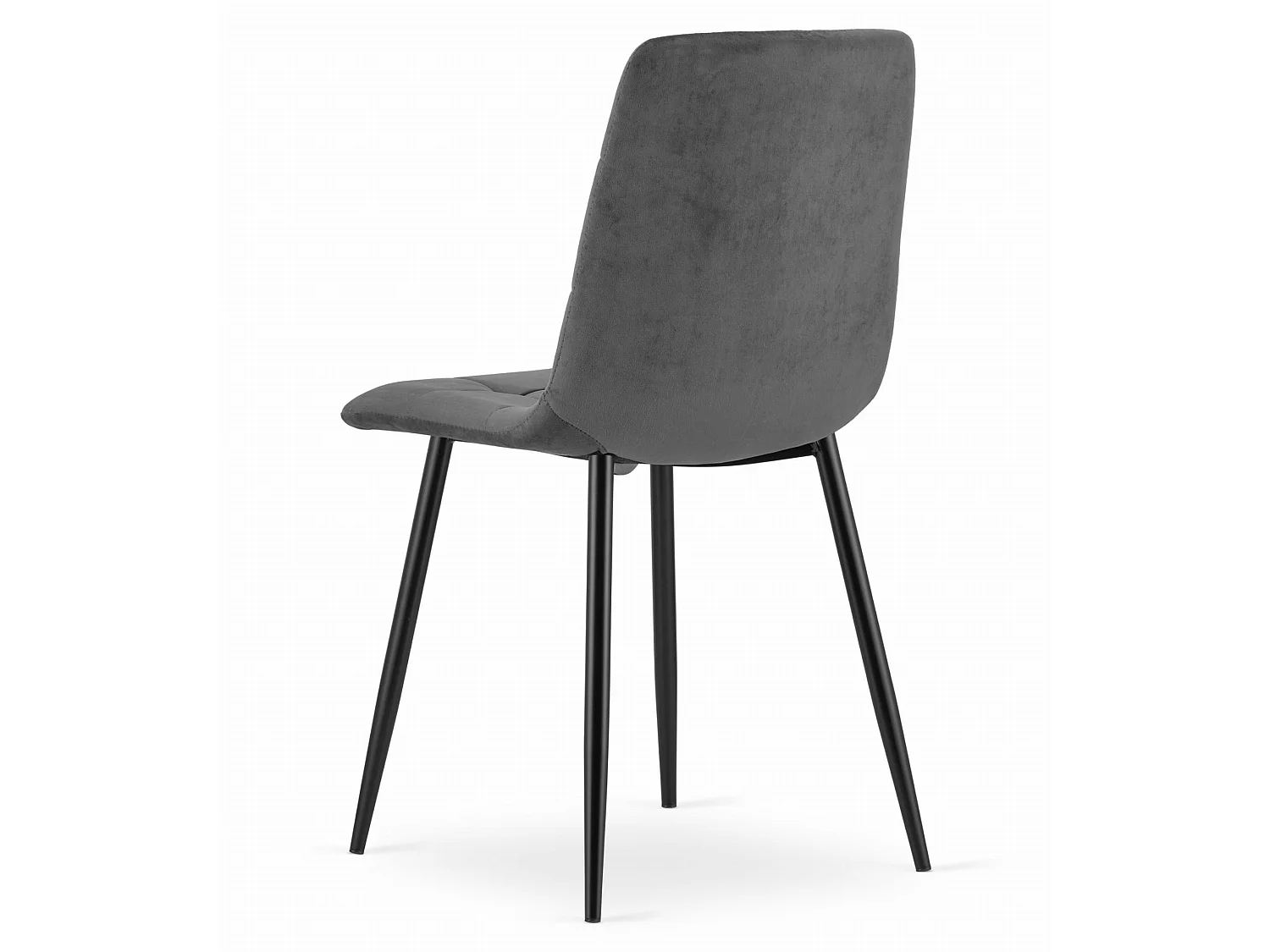 Eetkamerstoel KARA ergonomisch fluweel donkergrijs 87x44,5x50,5 cm