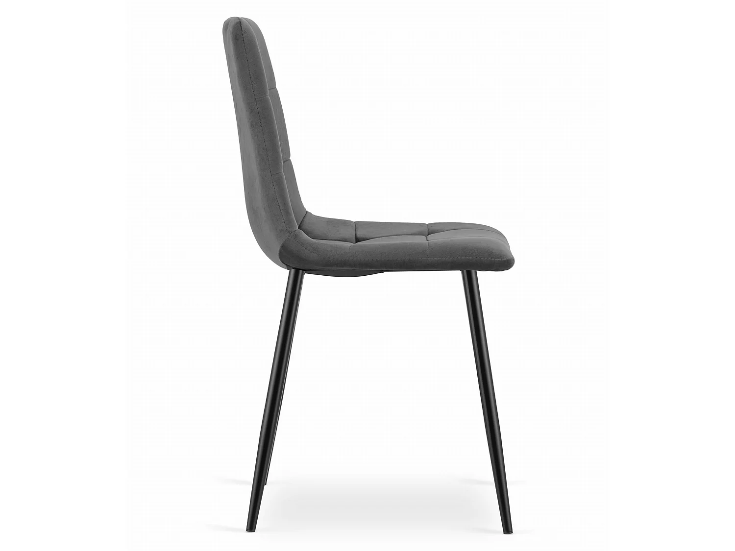 Eetkamerstoel KARA ergonomisch fluweel donkergrijs 87x44,5x50,5 cm