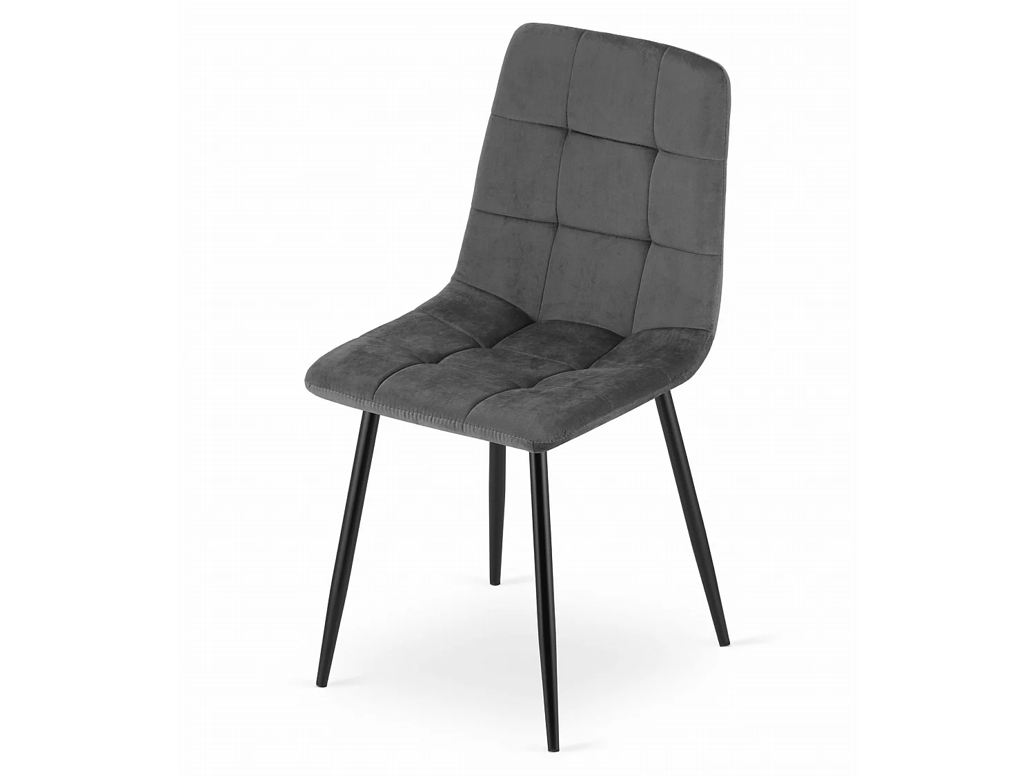 Eetkamerstoel KARA ergonomisch fluweel donkergrijs 87x44,5x50,5 cm