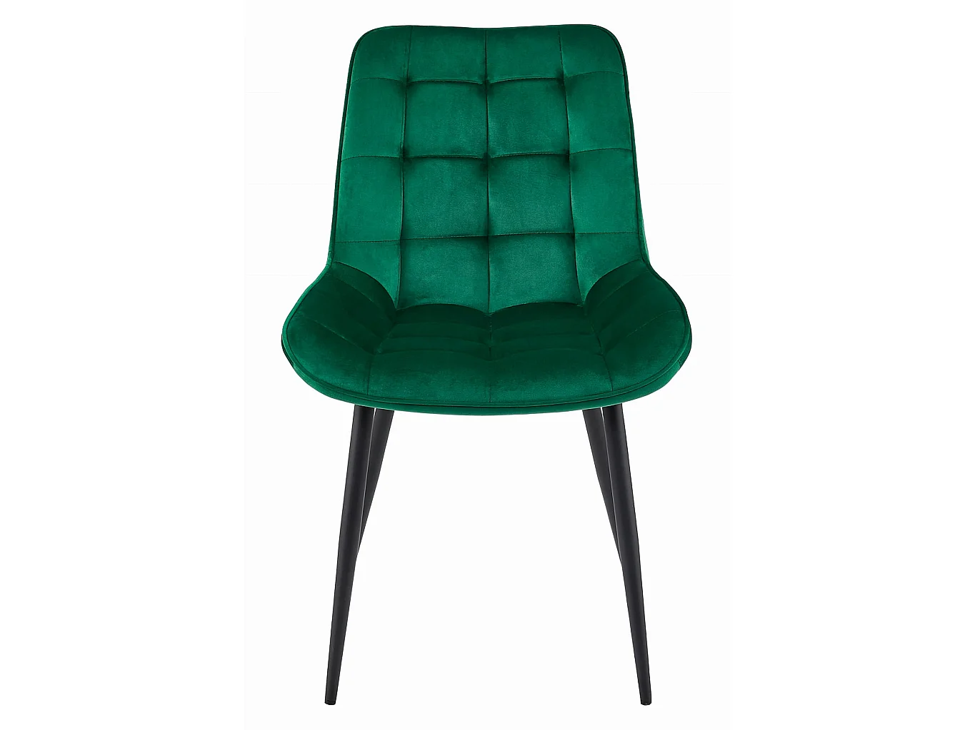 Chaise de salle à manger et cuisine design velours vert foncé 86,5x45x54 cm