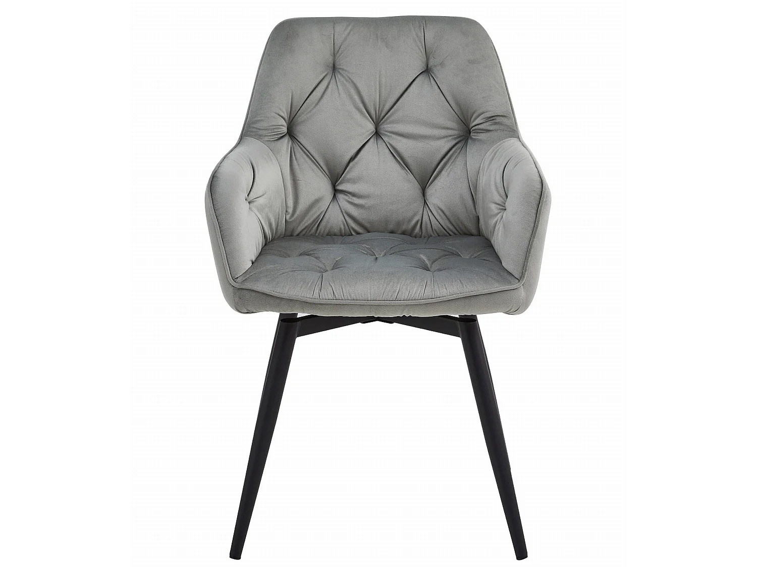 Drehstuhl für Esszimmer und Küche JORK360, Samt, silbergrau, 56x61x84 cm
