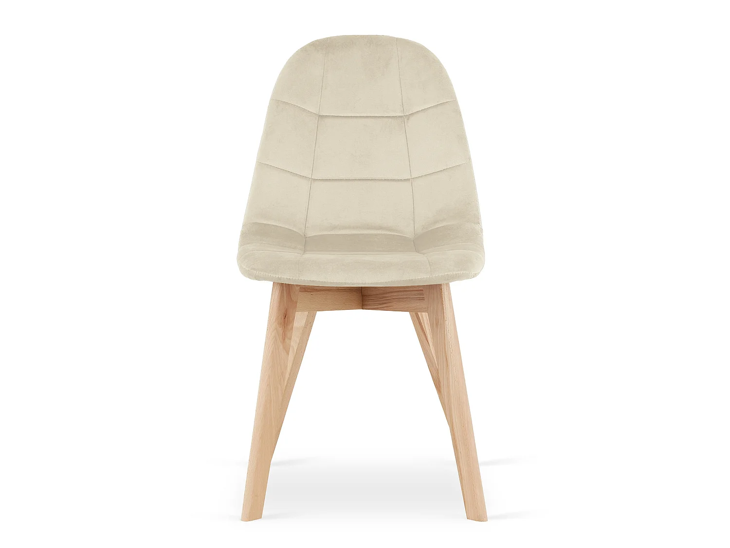 Bora eetkamerstoel fluweel beige 4x 81,5x44,5x54 cm