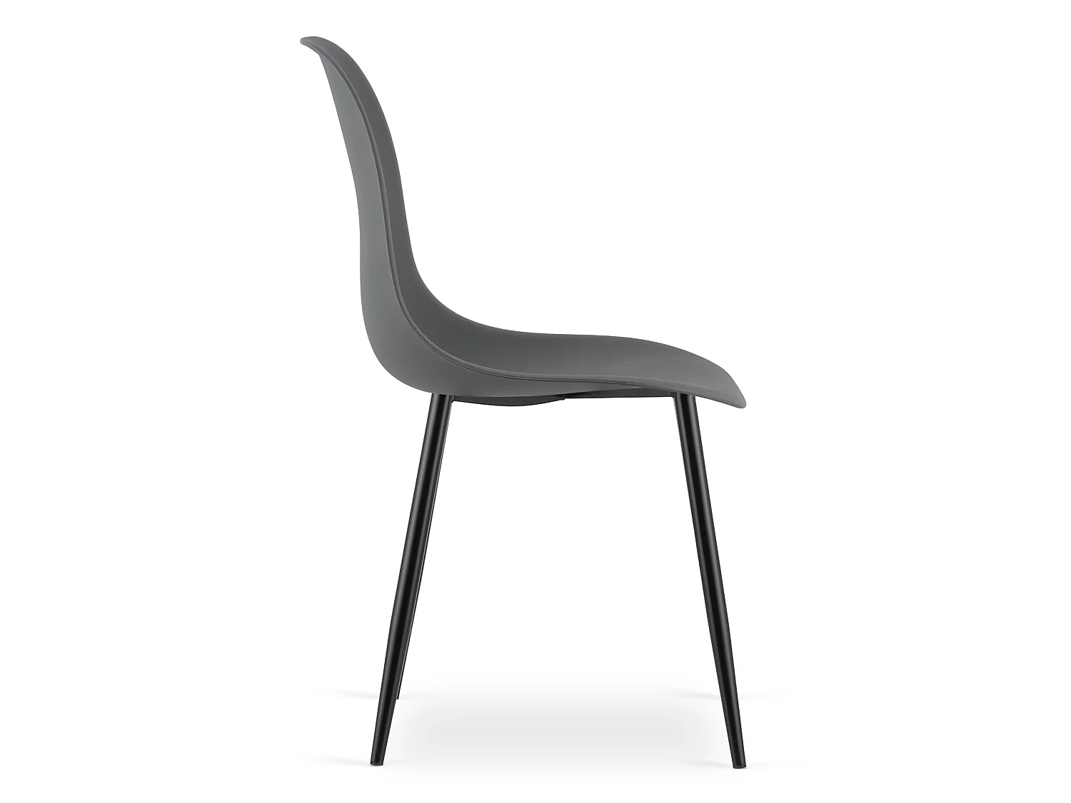 Eetkamerstoel WAT ergonomisch polypropyleen donkergrijs 46x51x84 cm