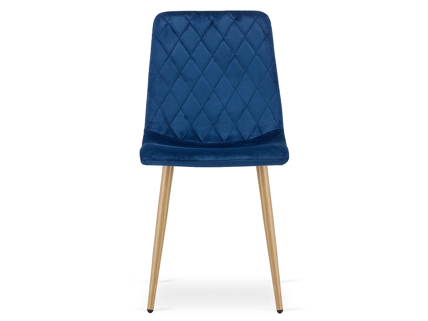 Eetkamerstoel TURIN fluwelen zitting blauw 88,5x44,5x53 cm