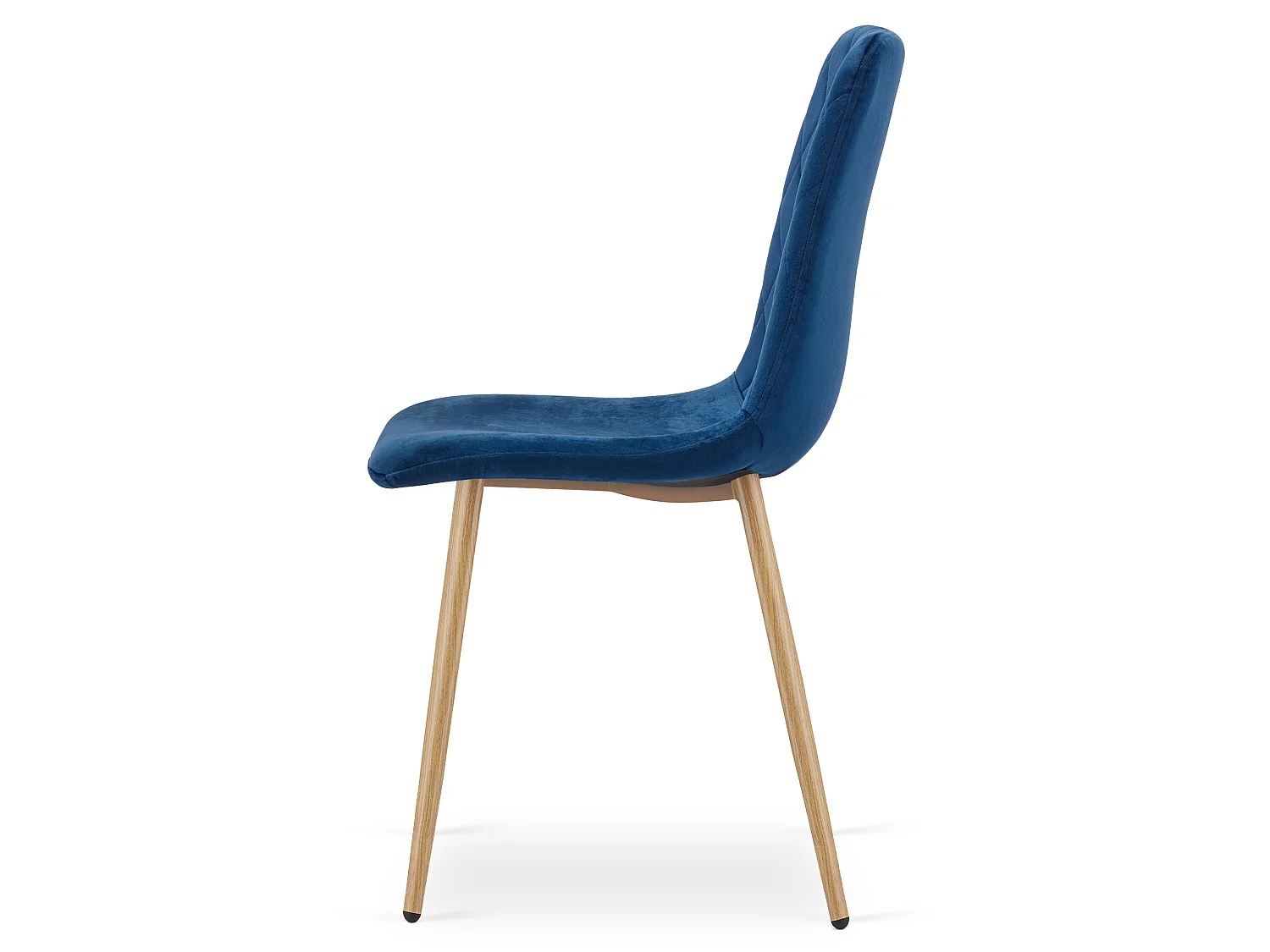Eetkamerstoel TURIN fluwelen zitting blauw 88,5x44,5x53 cm