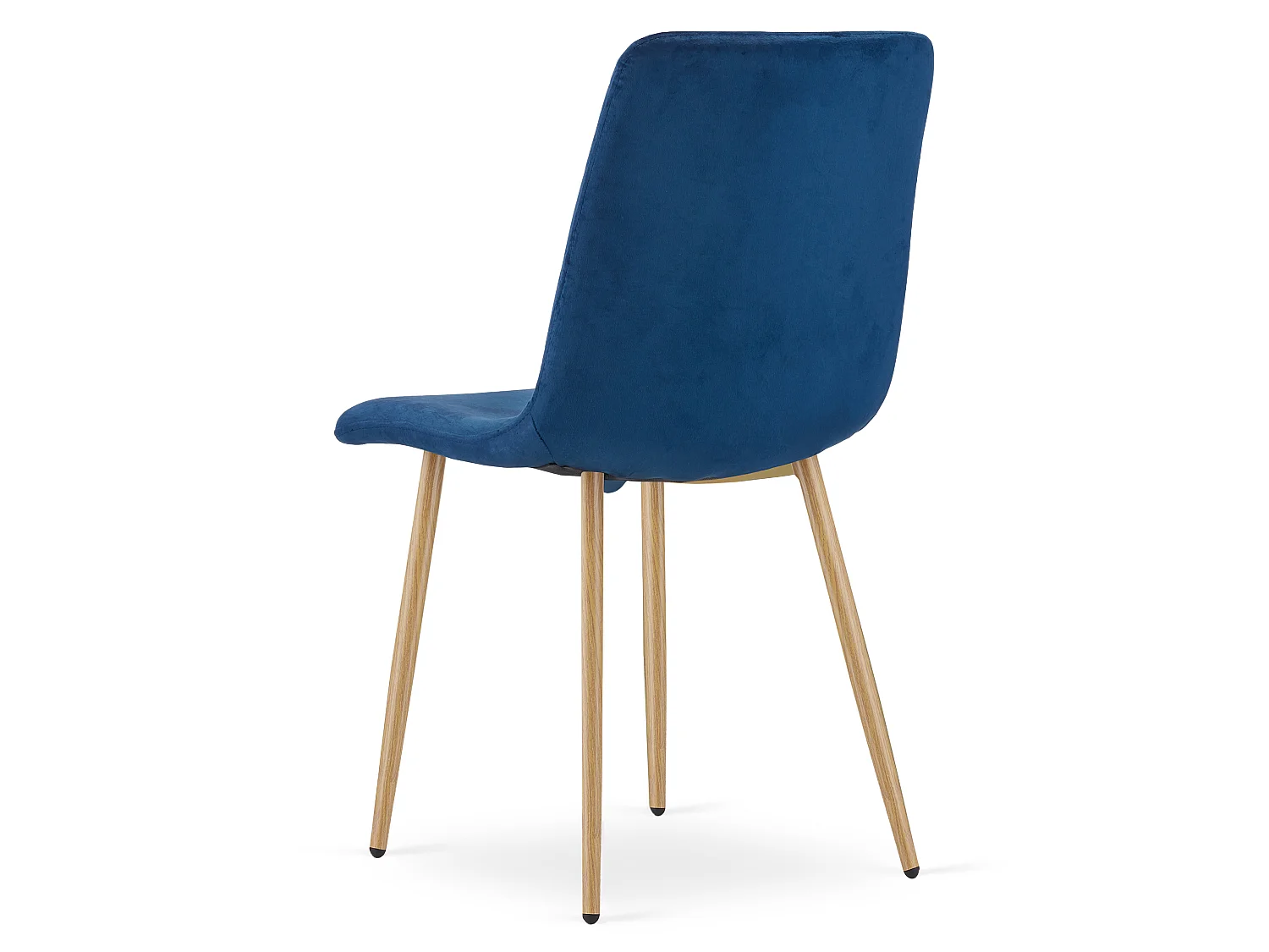 Eetkamerstoel TURIN fluwelen zitting blauw 88,5x44,5x53 cm