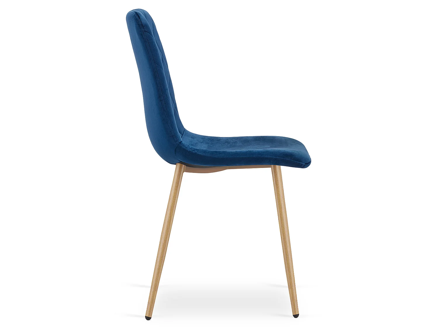 Eetkamerstoel TURIN fluwelen zitting blauw 88,5x44,5x53 cm