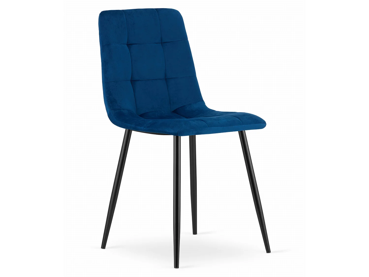 Chaise de salle à manger et cuisine KARA en velours bleu marine x 4
