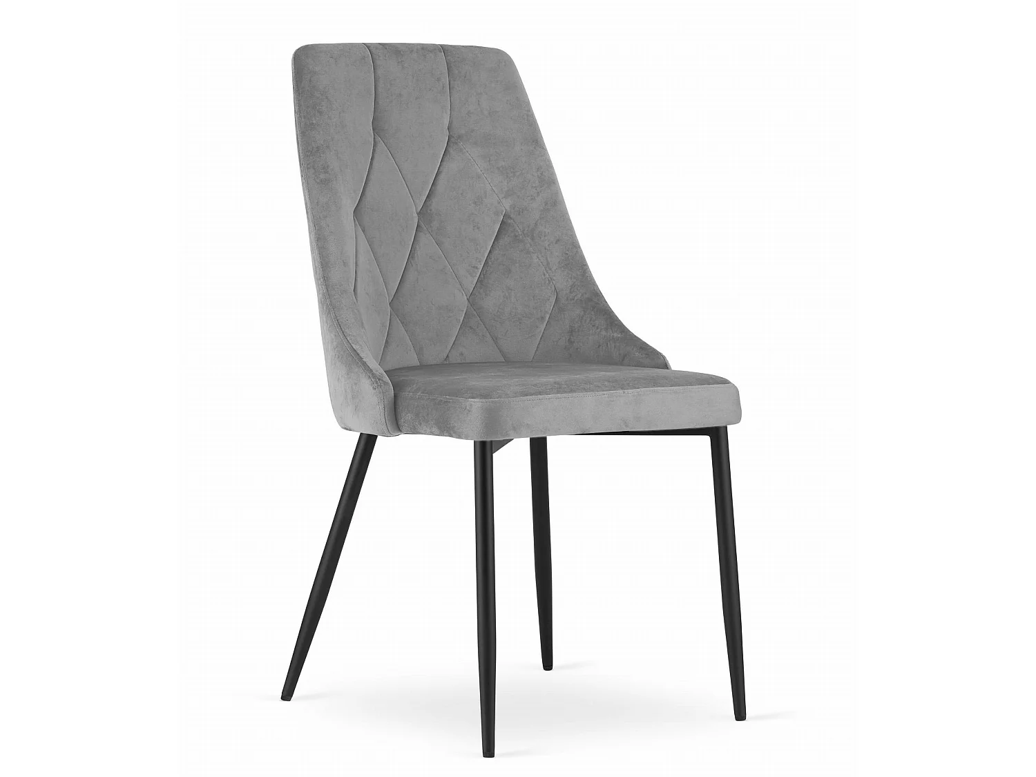 Esszimmerstuhl IMOLA Samt hellgrau 2er-Set 93,5x48,5x61 cm