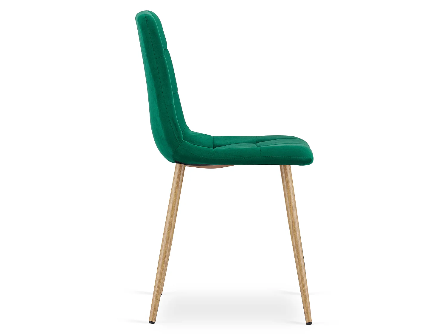 Eetkamerstoel KARA fluweel donkergroen houten poten 87x44,5x50,5 cm