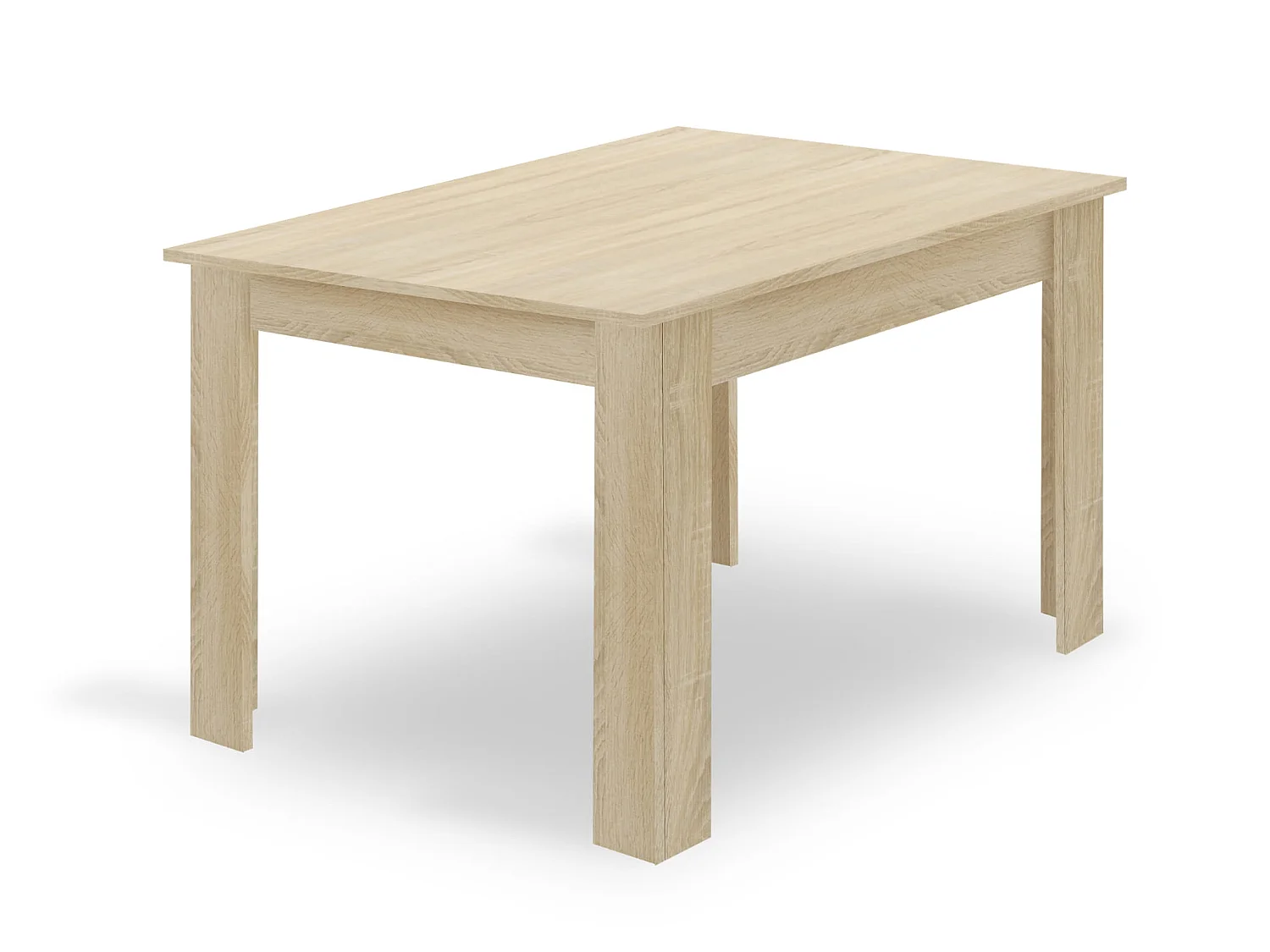 Table à manger avec 4 chaises, effet chêne Sonoma, gris, 120x80 cm