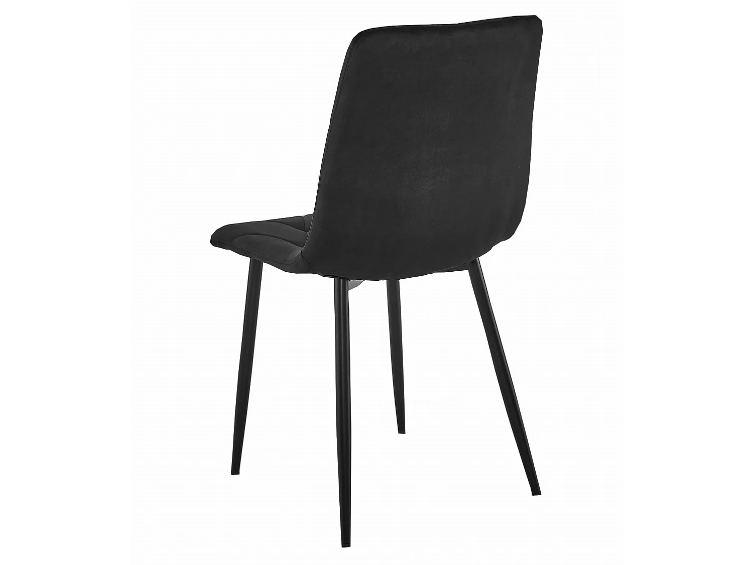 Table de salle à manger 4 chaises velours noir, plateau 120x80 cm Craft noir