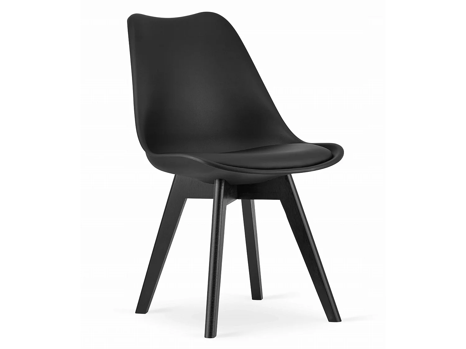 Ensemble table rectangulaire 120x80 craft + 4 chaises noires pour salle à manger