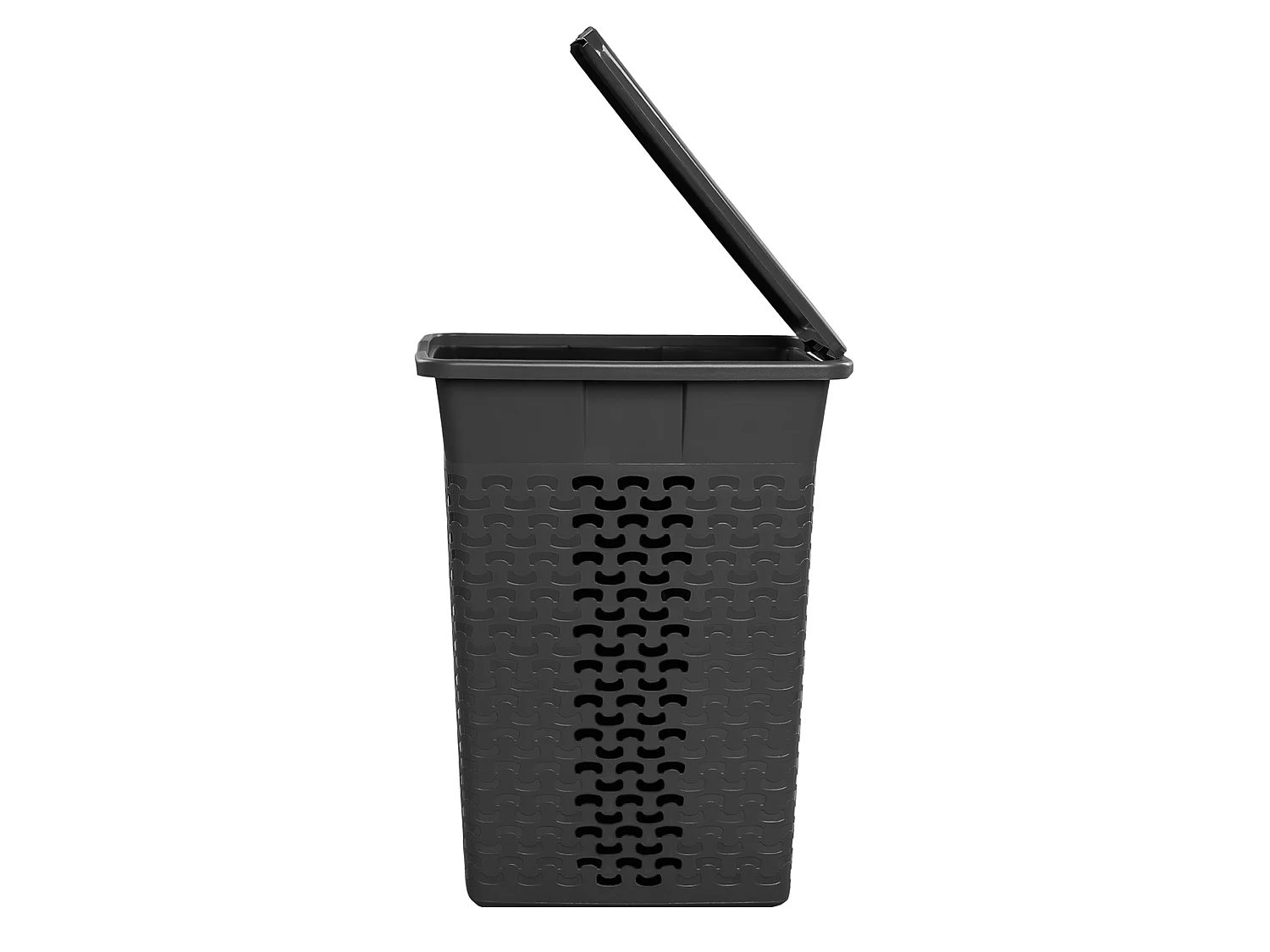 Panier à linge autoportant en plastique gris chiné 35 L 38,4x28,2x50,3 cm