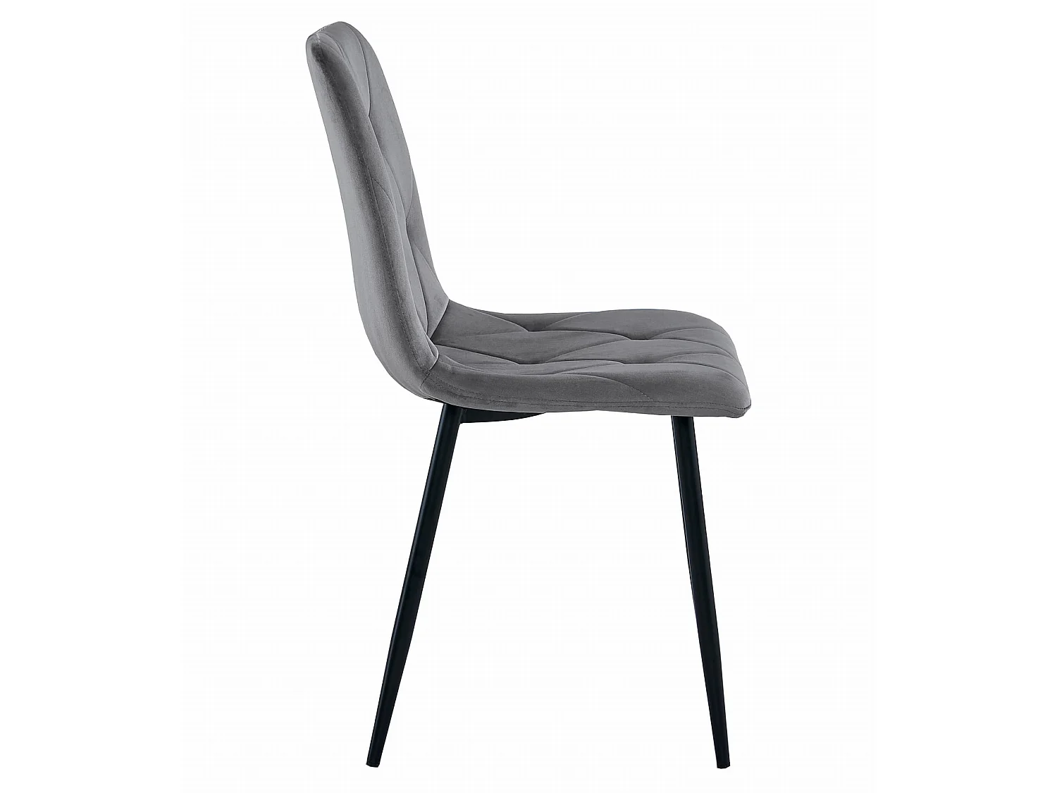 Ensemble table à manger 4 chaises velours noir 120x80 cm
