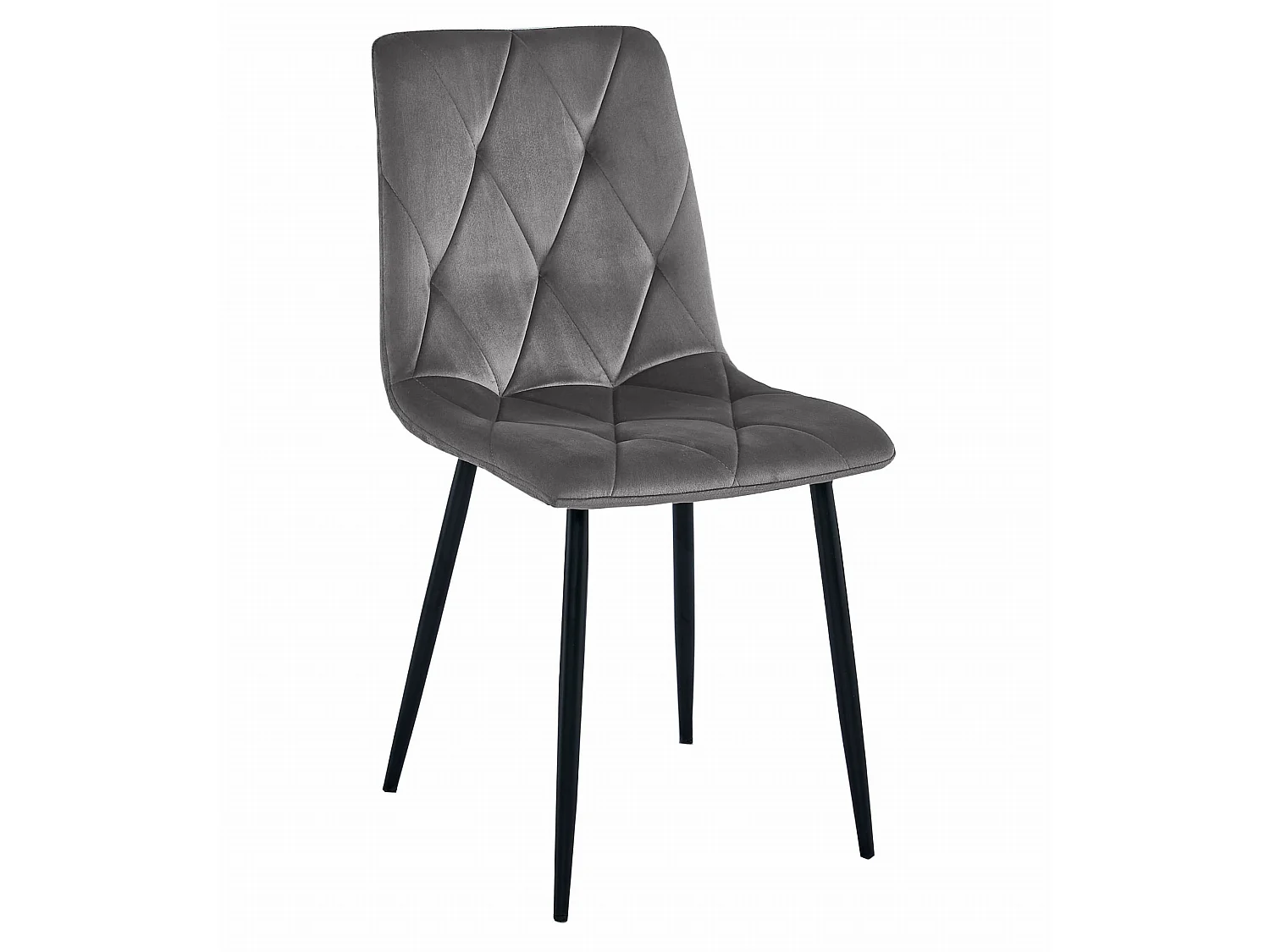Ensemble table à manger 4 chaises velours noir 120x80 cm