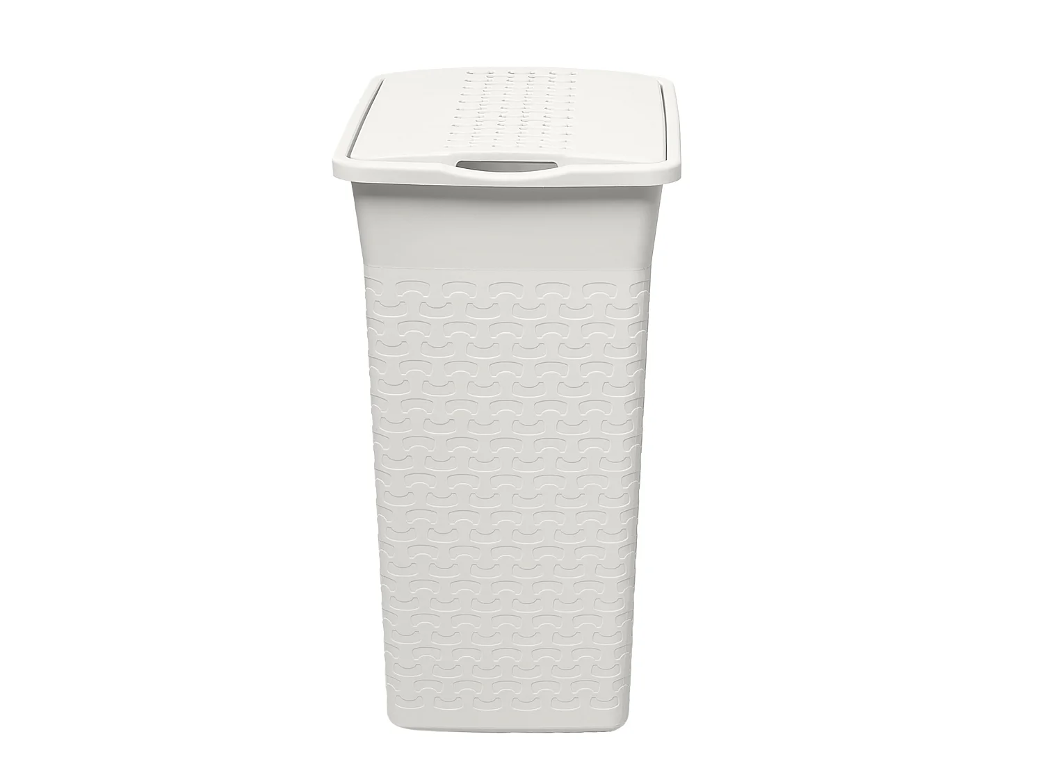 Panier à linge autoportant en plastique blanc 55 L 42.6x32.1x61 cm