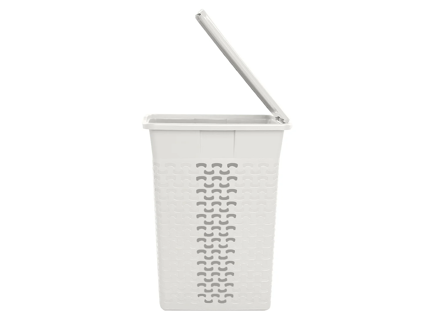 Panier à linge autoportant en plastique blanc 55 L 42.6x32.1x61 cm