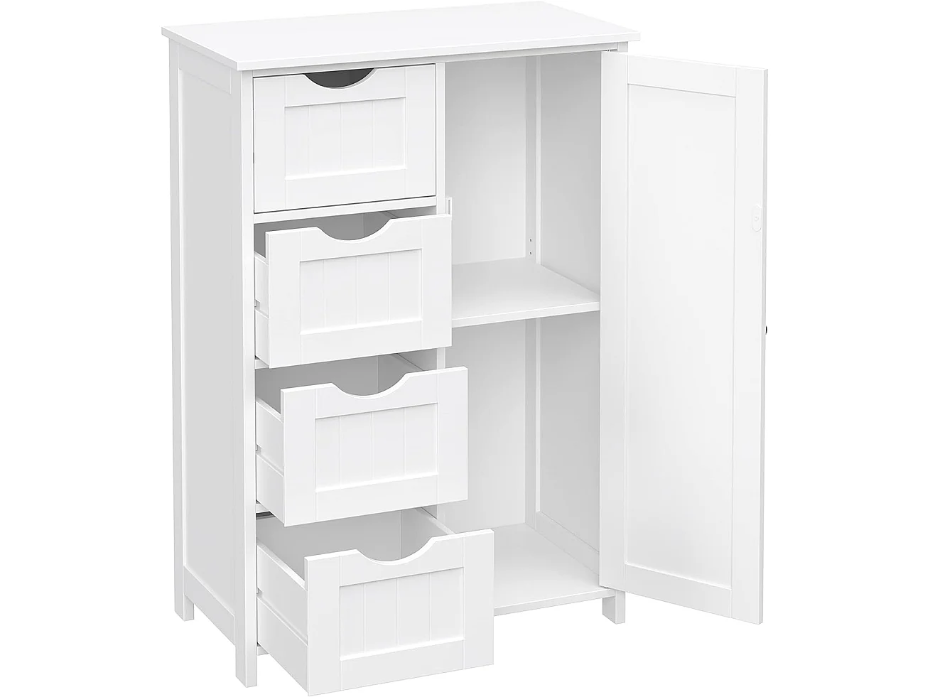 Badkamerkast praktisch MDF wit 55x30x82 cm
