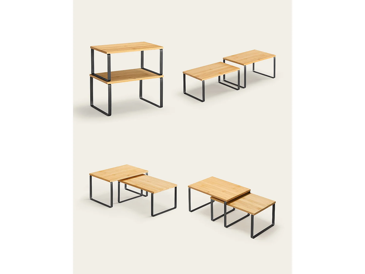 Küchenregal für Esszimmer, Metall, Schwarz, 29,7x19,5x15,5 cm
