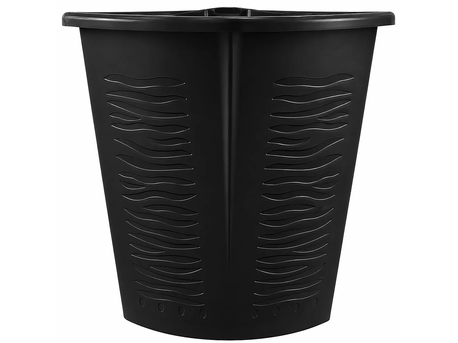 Panier à linge d’angle avec couvercle plastique anthracite 45 l 52 cm