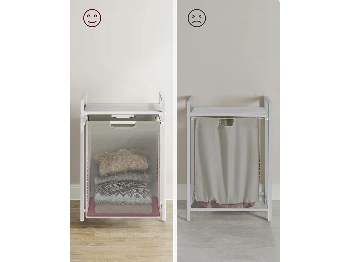 Meuble de salle de bain de rangement métal blanc 50x33x72 cm