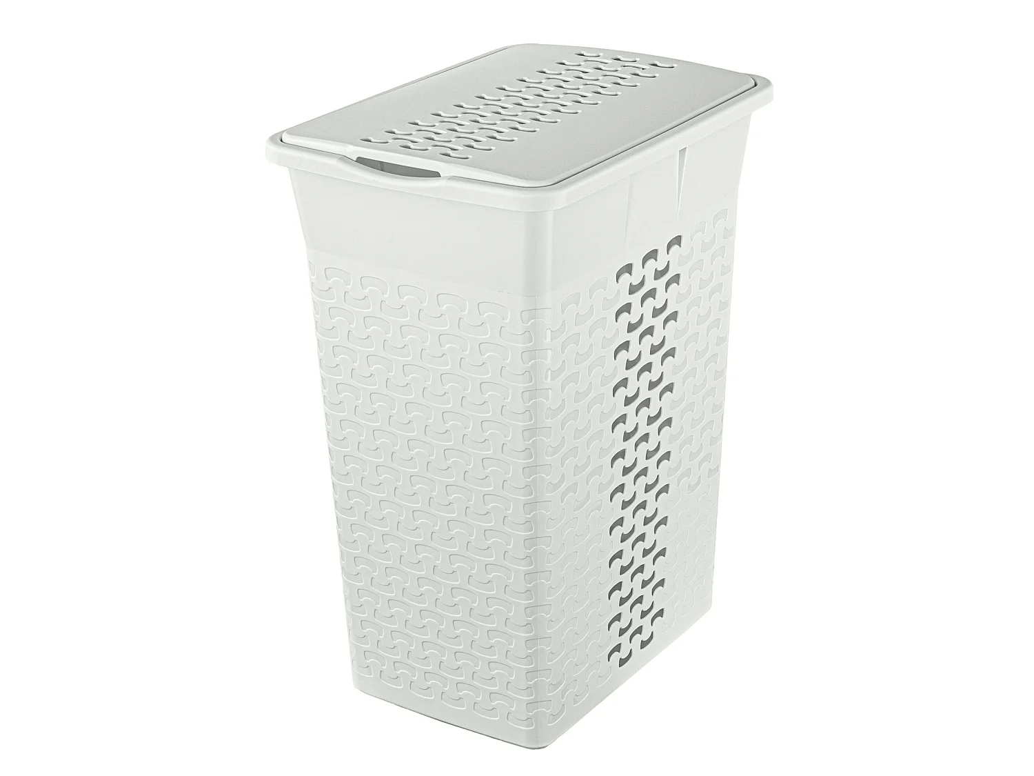 Panier à linge autoportant ventilé plastique blanc 35 L 38,4x28,2x50,3 cm