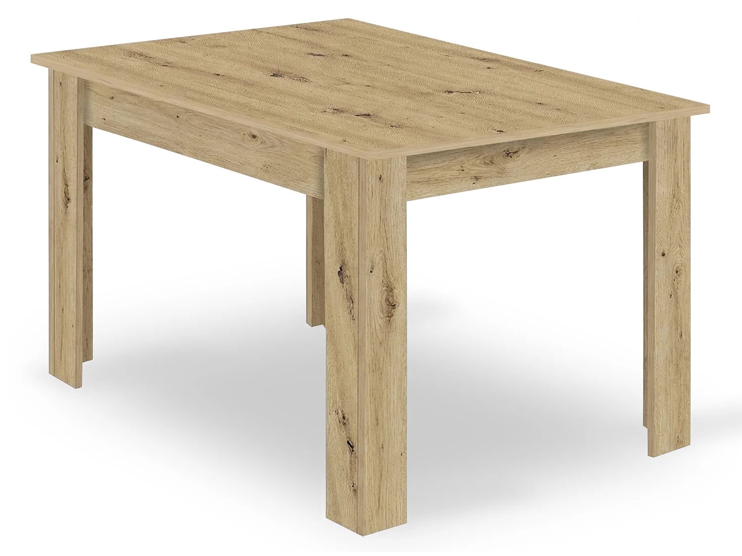 Eettafel modern houtkleur eiken artisan 120x80 cm