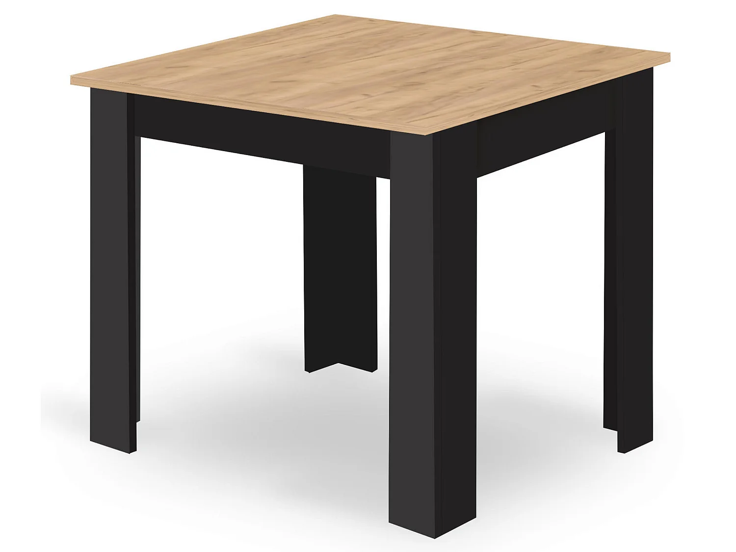 Vierkante eettafel Artisan zwart 80x80 cm 89x82x7 cm