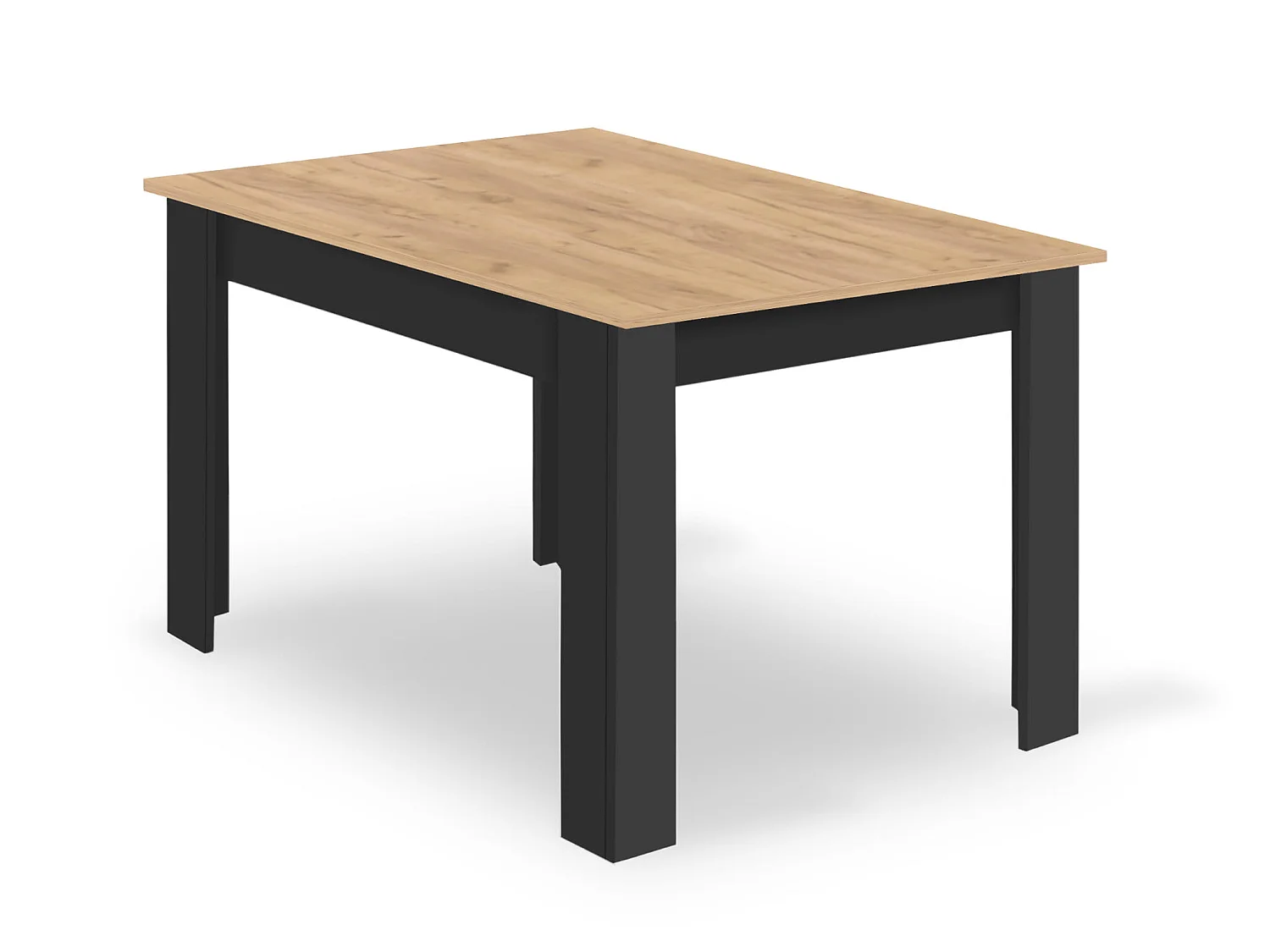 Eettafel modern hout decor zwart 120x80 cm