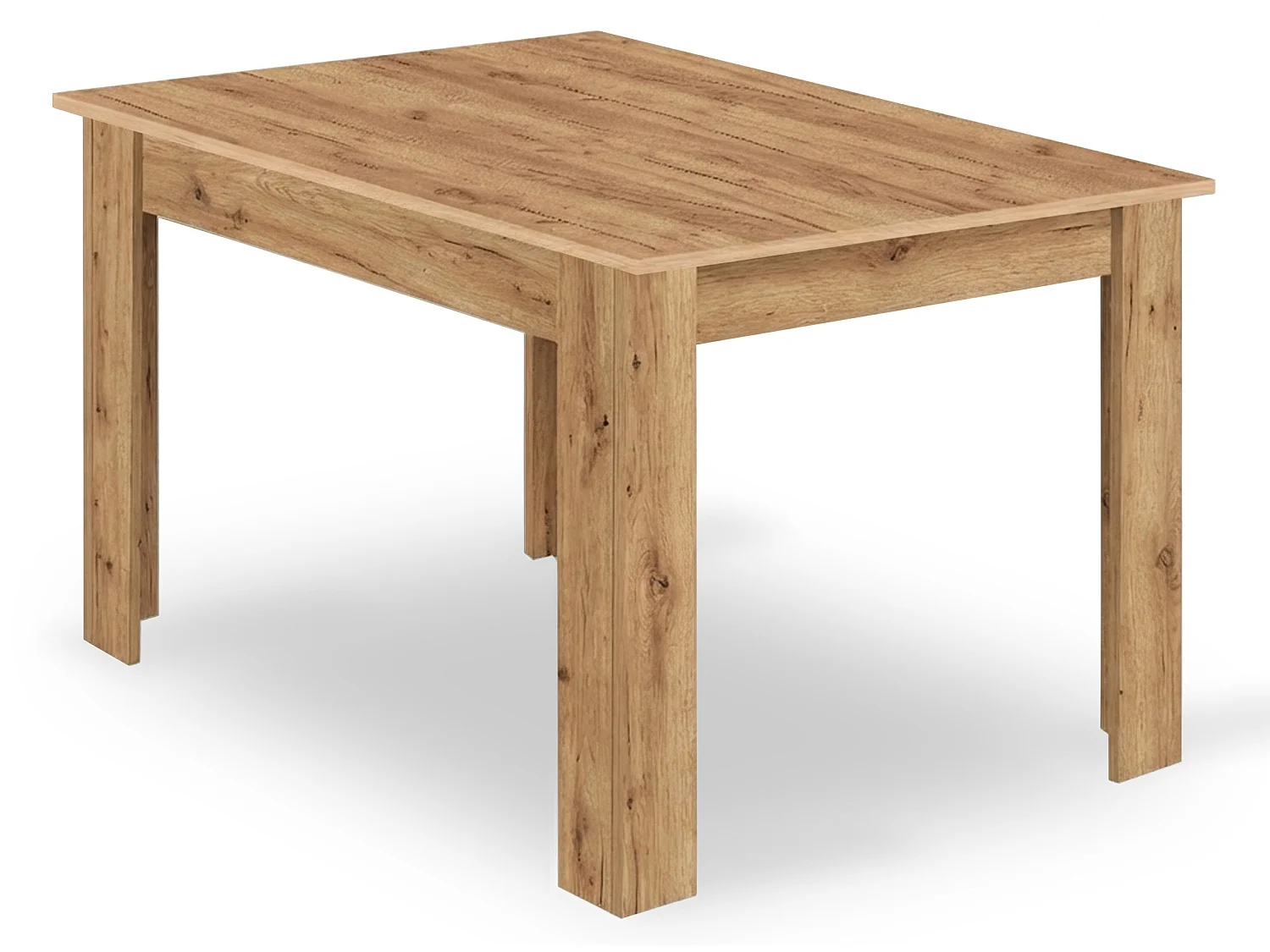 Eettafel modern rechthoekig hout eiken craft 120x80 cm