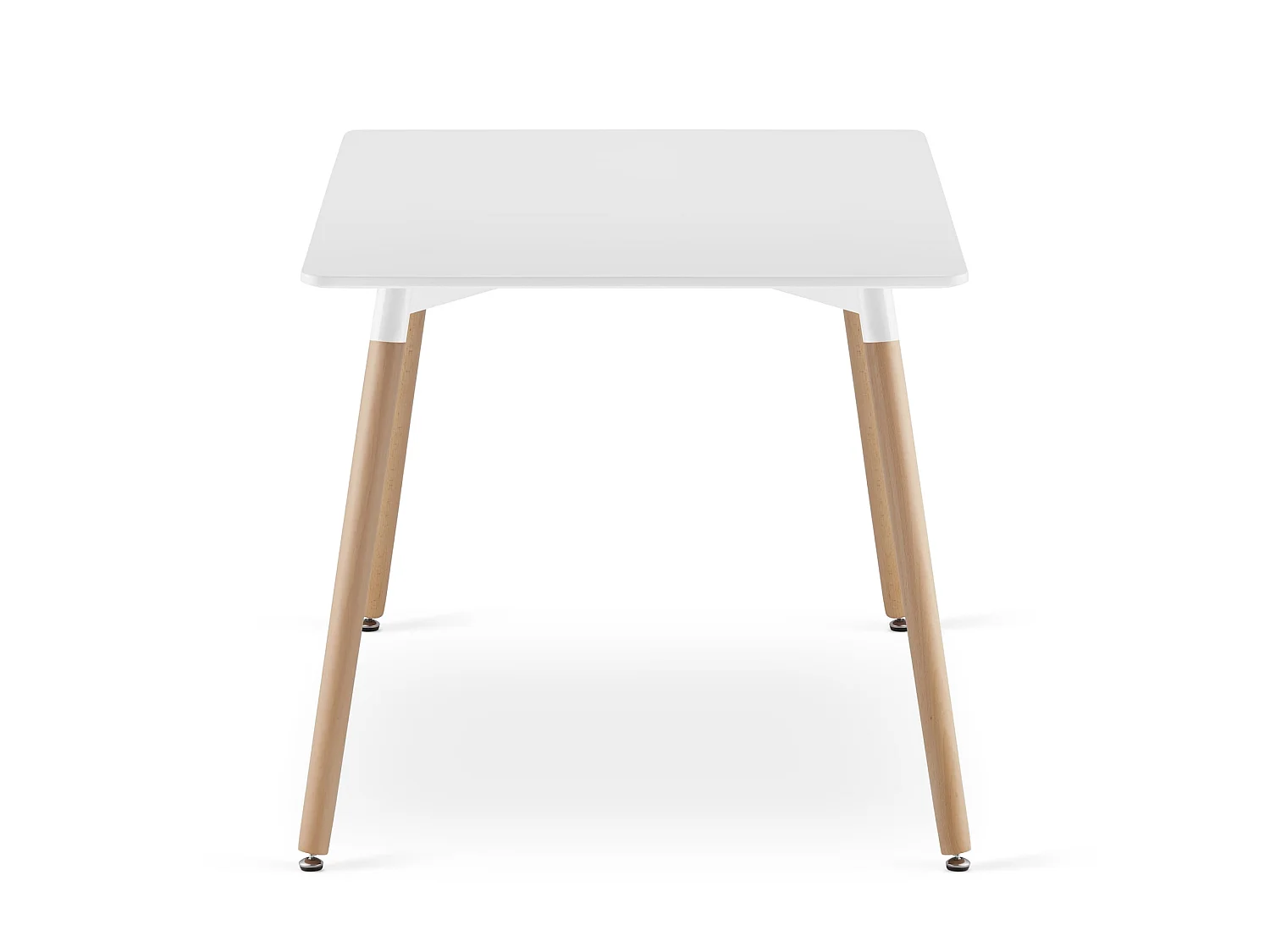 Table de salle à manger rectangulaire moderne en MDF blanc 132x92x15 cm