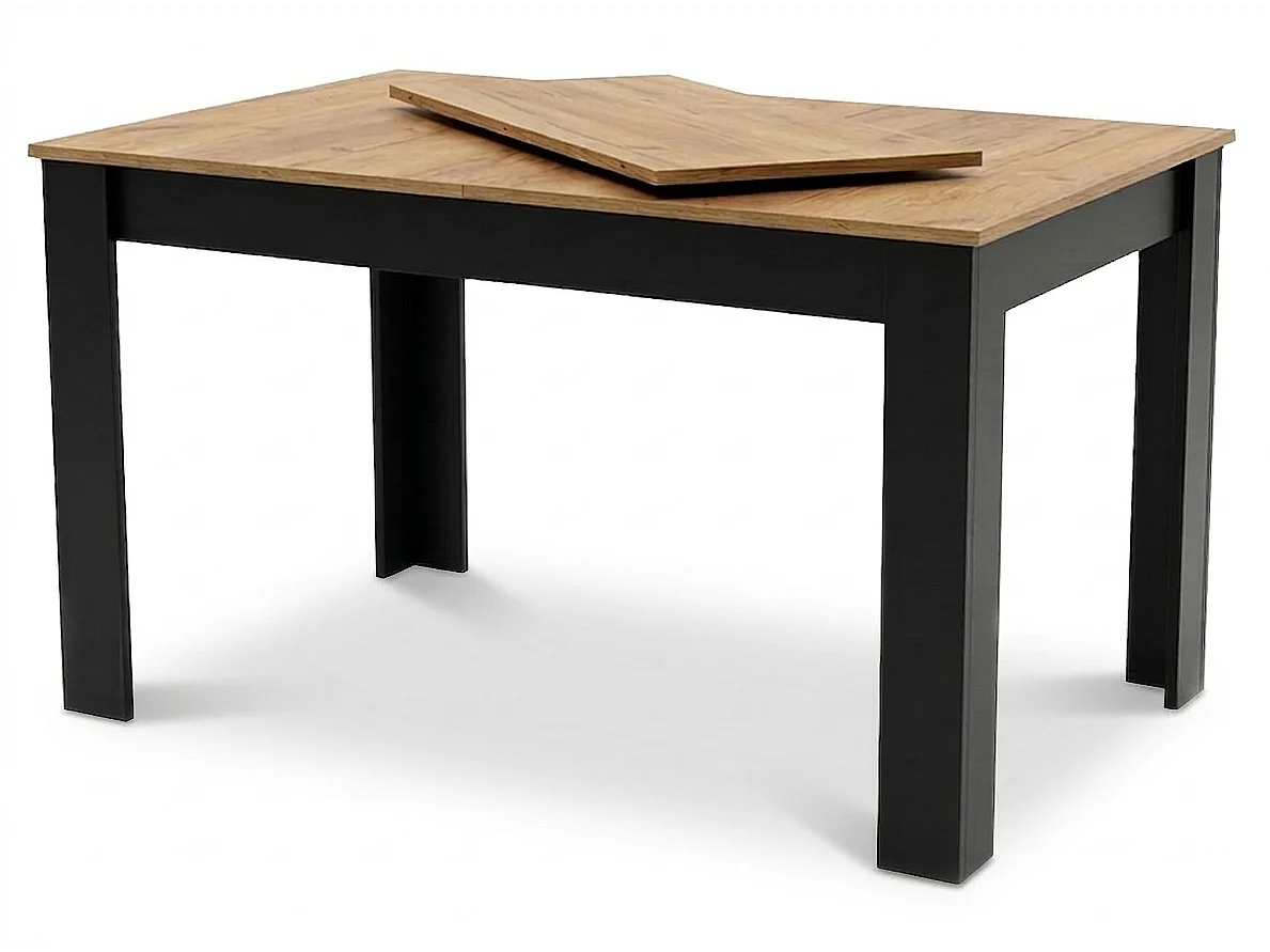 Uitschuifbare eettafel Craft zwart 160x80 cm